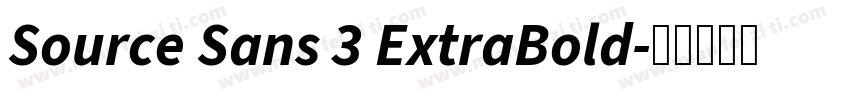 Source Sans 3 ExtraBold字体转换